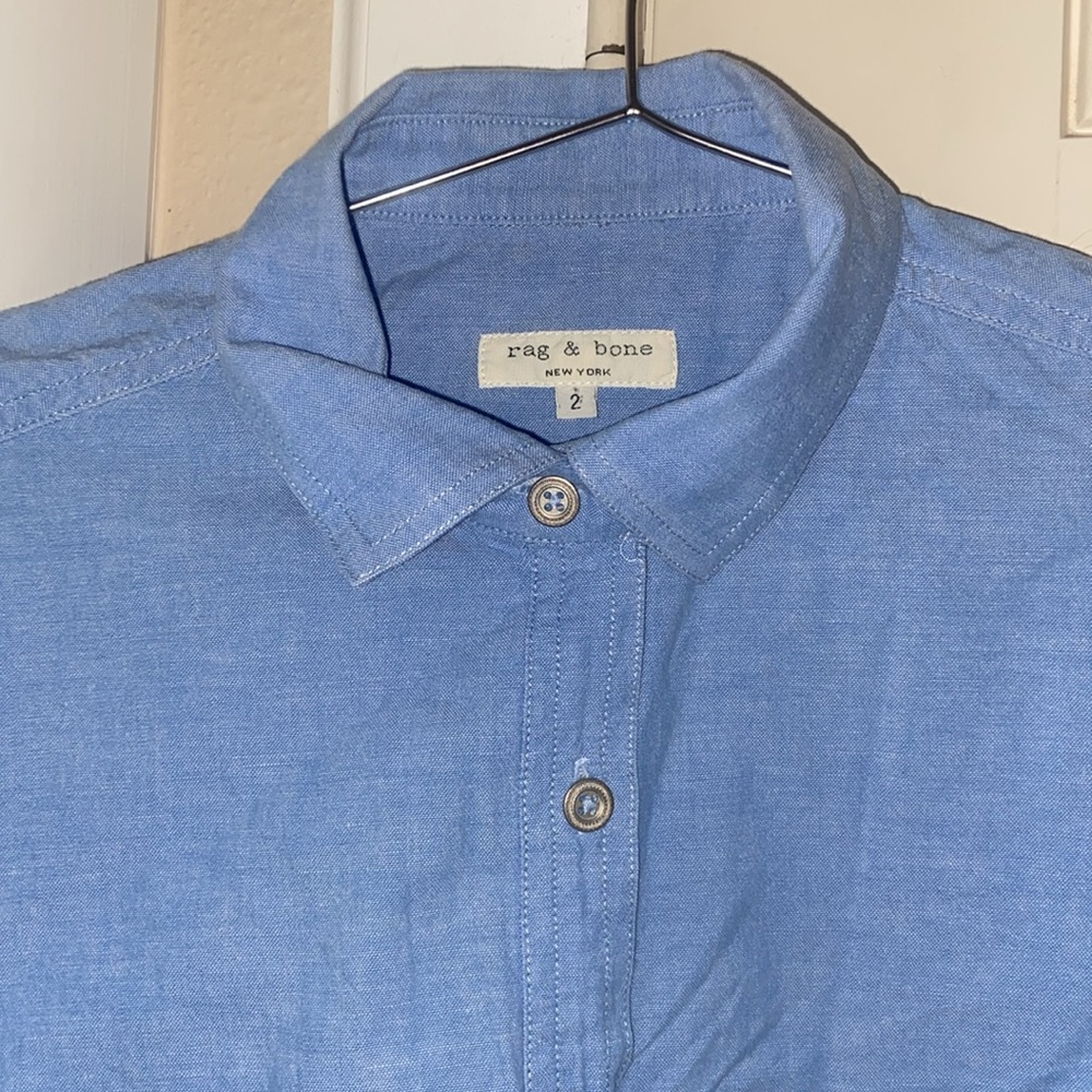 Rag & Bone Chambray Denim Button Down Dress SZ 2 - Picture 3 of 6